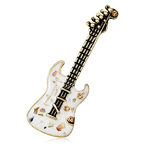 Broche de guitarra retro para personalizar bufandas y bolsos en tus eventos diarios