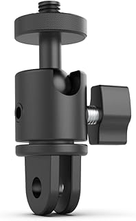 Aluminum 360 Degree Rotation Camera Mount, 1/4 Camera Tripod Adapter Compatible with GoPro Hero 12/11/10/9/8/7(2018) Black, DJI, Sony, Xiaomi yi and Other Action Cameras (1/4 Camera Mount Adapter)
