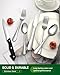 PHILIPALA 24 Pcs Silverware Set with Steak Knives Food-Grade Stainless Steel Flatware Set for 4 Mirror Cutlery Include Forks Spoons and Knives Set Dishwasher Safe Utensil Sets for Home Restaurant