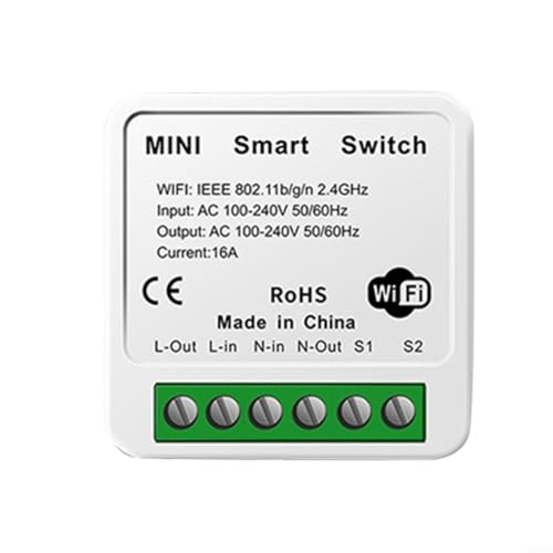 Fauhapyway Kit interruttore della luce senza fili Con Per TUYA WiFi E RF433 Telecomando Voice App Smart Compatibile Interruttori Esterni Per Illuminazione Domestica (A)