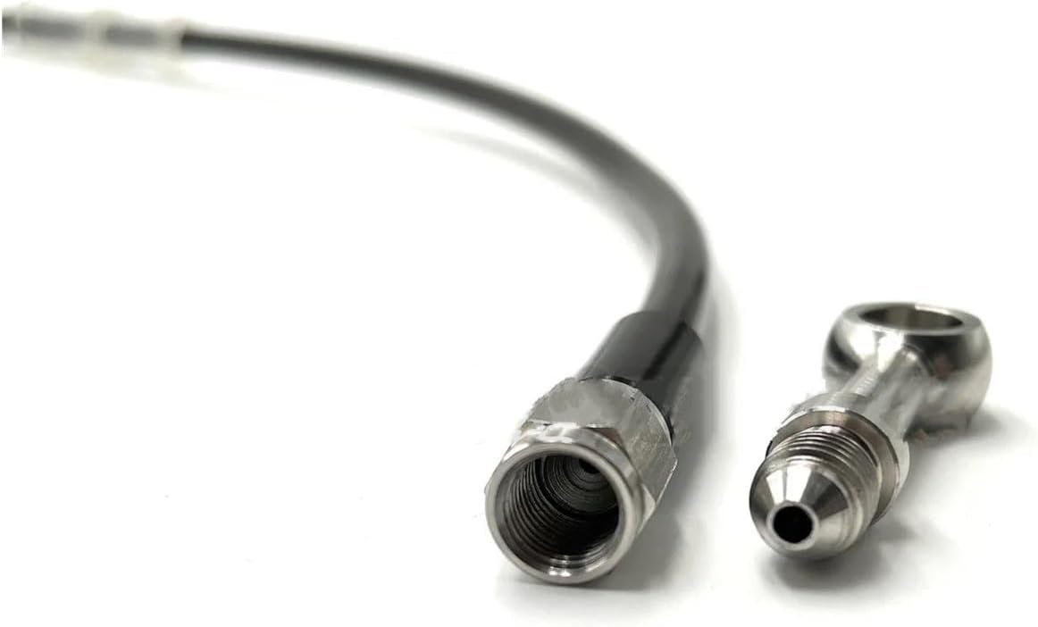 ブレーキオイルホースライン 360度回転可能なバンジョー付き ピットダートストリートレーシングバイク ステンレススチール バンジョー