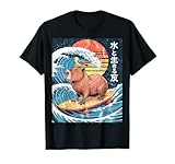 Photo Gallery vintage capybara surfing wave japanese capybara lover animal maglietta Photo Gallery vintage capybara surfing wave japanese capybara lover animal maglietta