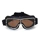Motorradbrillen FLKAYJM Vintage Schutzbrille für Flieger und Biker