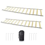 Venmark Agility Ladder, 2 Pack - Exercise and Training Ladder Set with Ground Stakes for Football, Soccer, Tennis, and More - Improves Speed & Fitness - Complete with Carrying Bag