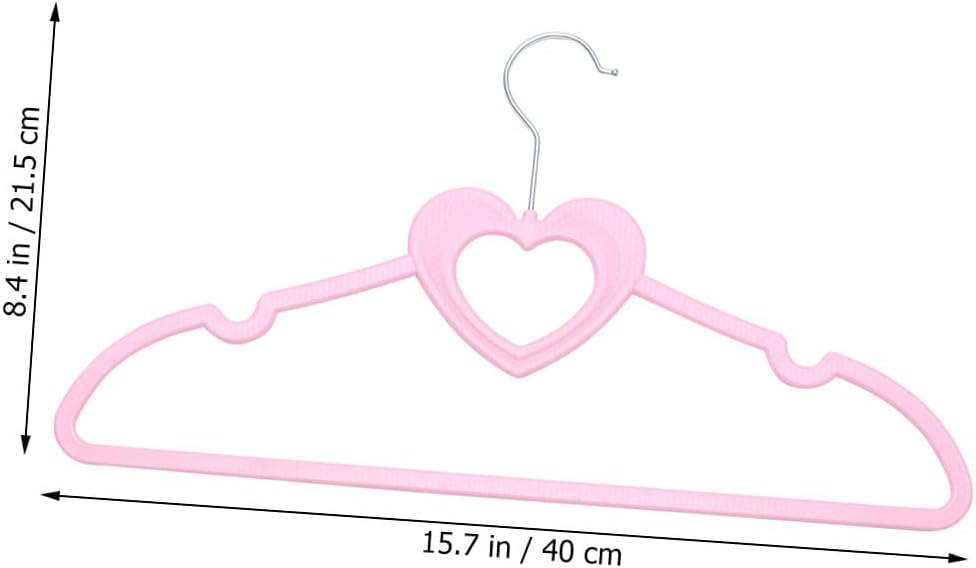 10pcs Pink Clothes Hangers Coat Hanger Stand No Edge Design Style