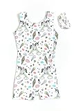 Destira Funtastic Unicorn Gymnastics Unitard for Girls, Soft Fabric Biketard Athletic Wear, Child Sm