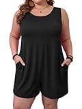 Ninee Plus Size Athletic Workout Hot Shot Tee Romper Casual Jumpsuits Overalls Beach Outfits...