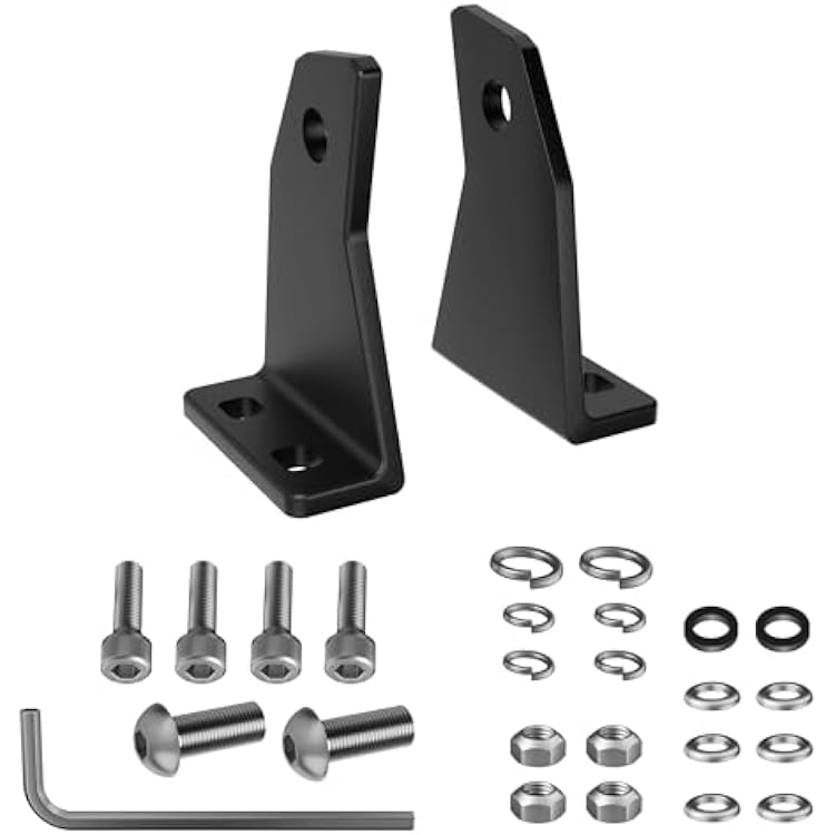 Universal Fit Side Mounting Bracket, 4WDKING D5 D6 Dual Row Straight or Curve LED Light Bar Brackets