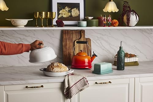 Image of Le Creuset Enamel On Steel Whistling Tea Kettle, 1.7 qt., Flame
