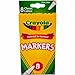 Crayola Original Marker Set, Fine Tip, Assorted Classic Colors, Set of 8, Model:58-7709