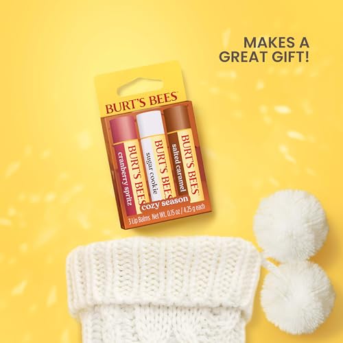 Image of Burt's Bees Cozy Season Lip Balm Set, Natural Origin Lip Care, 3 Tubes, 0.15 oz.