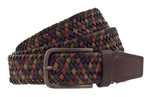 Ceinture en cuir tressé Vanzetti W115 Multicolour ajustable et accessoire de mode bohème chic