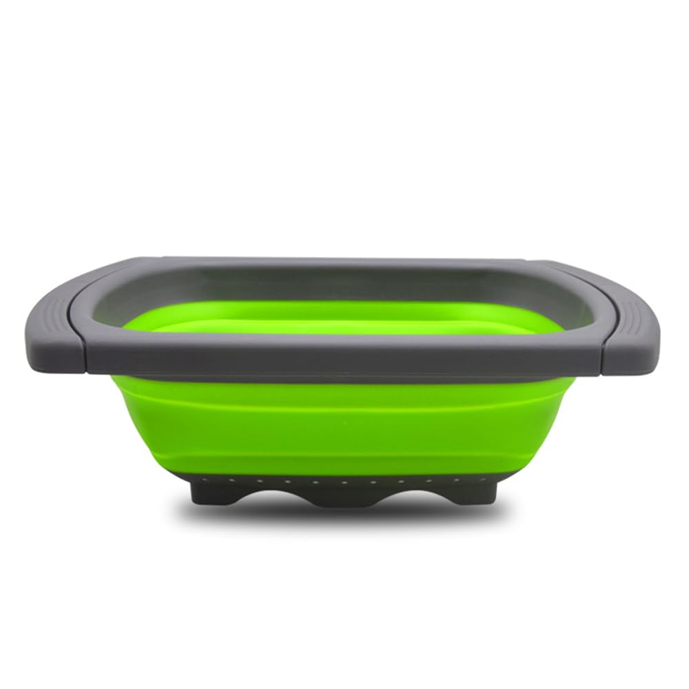 Colador plegable, colador sobre el fregadero, colador para verduras/frutas, colador plegable para frutas y pastas, colador plegable para cocina, 6 cuartos de galón, sin BPA 8