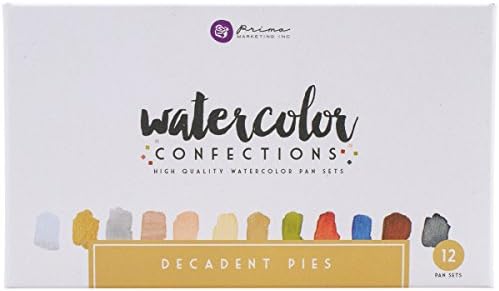 Prima Marketing Prima Confections Watercolor Pans 1-Decadent Pies, Other, Multicolor/Assorted, 12 Count (Pack of 1)