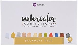 Prima Marketing Prima Confections Watercolor Pans 1-Decadent Pies, Other, Multicolor/Assorted, 12 Count (Pack of 1)