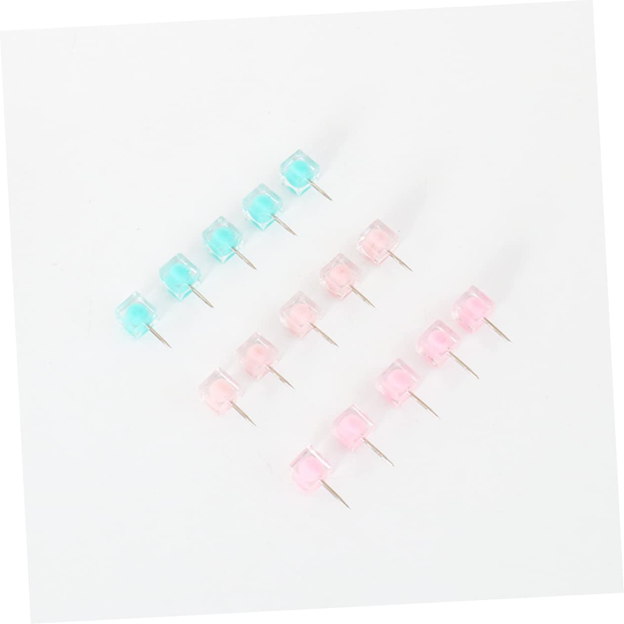 NUOBESTY 160piezas Chinchetas Coloridas para Fotos y Mapas Pinchos Multifuncionales Cabeza Cuadrada para Tableros De Anuncios y Organización De Escritorios