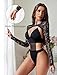Avidlove Rave Outfits for Women Festival Bodysuit Shrug Crop Top Set 2 Pieces Clubwear with Thumb Loops