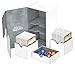 Ultimate Guard Twin Flip'n'Tray 200+, Deck Case for 200 Double-Sleeved TCG Cards +Dice Tray, White/Grey, Independent Magnetic Closure & Microfiber Lining
