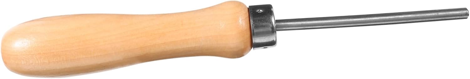 KOMBIUDA Wooden Handle Racket Stringing Tool Multifunctional Awl for Tennis Badminton and Squash Beginner-Friendly Easy to Use Compatibility