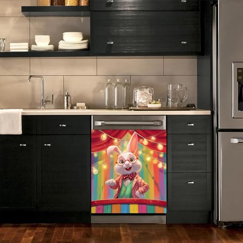 Image of BVBOX Dishwasher Magnet Cover 23 inchx26 inch, Reusable Magnetic Refrigerator Covers, Decorative Magnets Cover Fridge Door Skin Panel Stickers for Home Kitchen Appliance