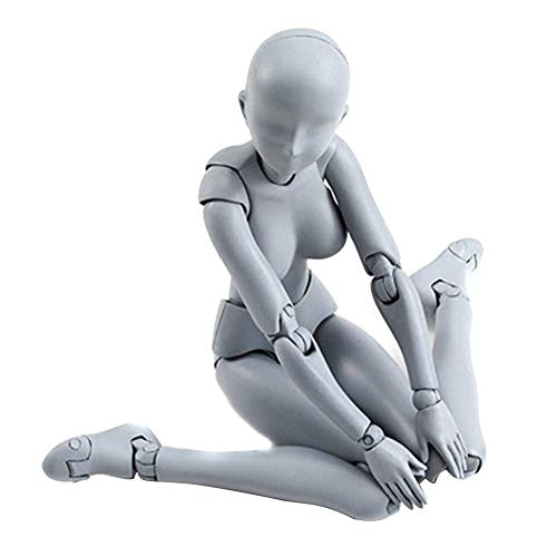 Image of Figure Model PVC Action Figure Drawing Models Figure Artist Draw Painting Model Mannequin Jointed Doll, Drawing Mannequin Figure Models for Artists (Grey Female)
