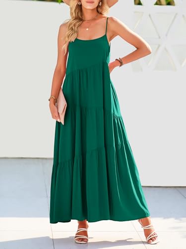 Image of ANRABESS Women Summer Casual Loose Sleeveless Sundress Spaghetti Strap Flowy Boho Linen Beach Vacation Maxi Long Dress