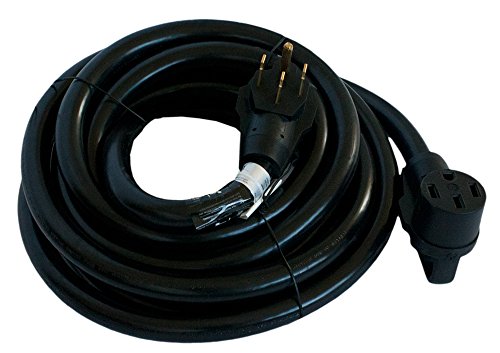 50 Amp Cynder 02014 RV Camper Electrical Extension Cord 25' ft with Handle (25 Feet, Black)
