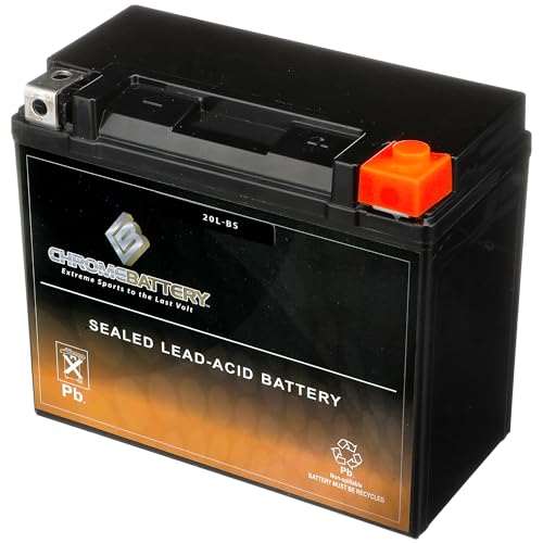 Image of CB CHROMEBATTERY 20L-BS Maintenance-Free, 270CCA, 12V 21Ah Battery Replacement for ATV, Motorcycle, Jet Skis, Scooter, UTV, and More - Nut and Bolt (T3) Terminal