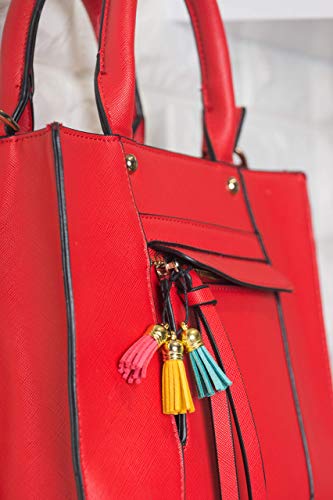 Juvale Leather Tassel Keychain Charms, 20 Colors (2.1 X 0.5 In, 100 Pack) #TOP7