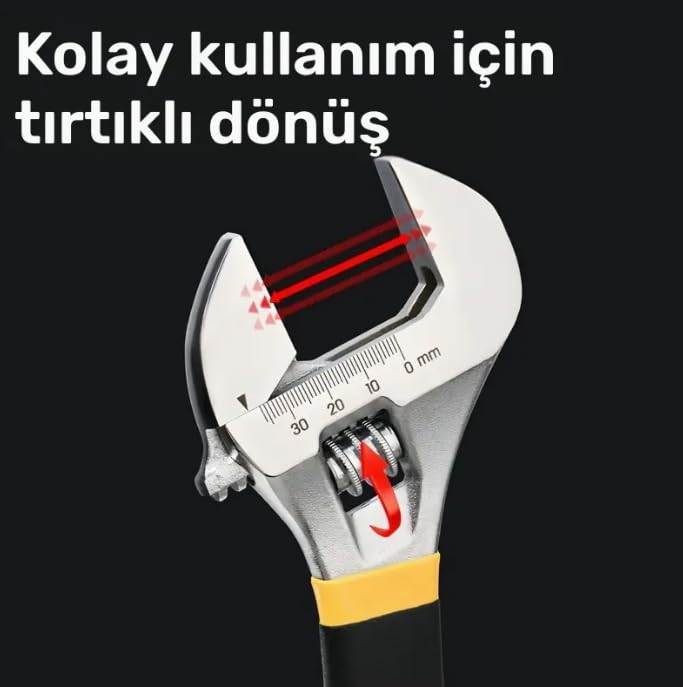 AEE® 3'lü Kurbağacık Anahtar Seti – Ayarlı İngiliz Anahtarı Takımı (8''-200mm | 10''-250mm | 12''-300mm) – Paslanmaz Çelik, Ergonomik Kauçuk Saplı, Dayanıklı Uzun Ömürlü