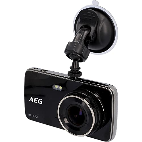 AEG Dashcam DC 2, Auto-Kamera, Rückfahrkamera, mit IPS/WDR 4'' Display, Full HD, Split-Screen Modus, Spurhalte- und Abstandsassistent, Loop-Zyklus und Nachtsicht