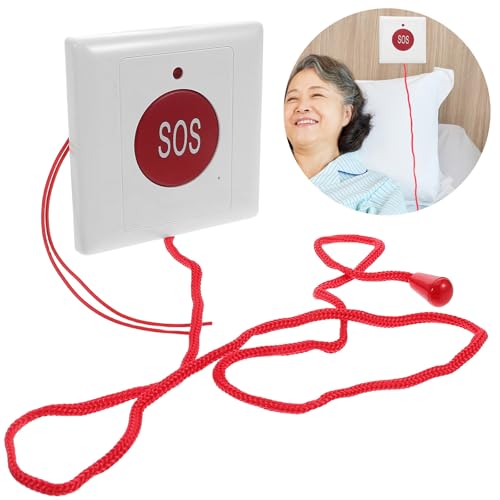 Gadpiparty Bouton D'aide Bouton D'appel d'urgence en Plastique Blanc, Système D'appel d'urgence à Cordon, Réponse Rapide, pour Personnes Âgées et Garçon et Filles, Voyage et Extérieur – vue 6