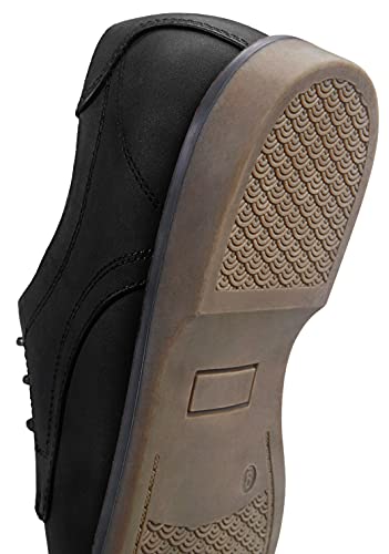 Jousen Dress Shoes For Men Plain Toe Suede Oxfords Lightweight Business Casual Classic Formal Derby Shoes(Amy619 Black 14) #TOP3