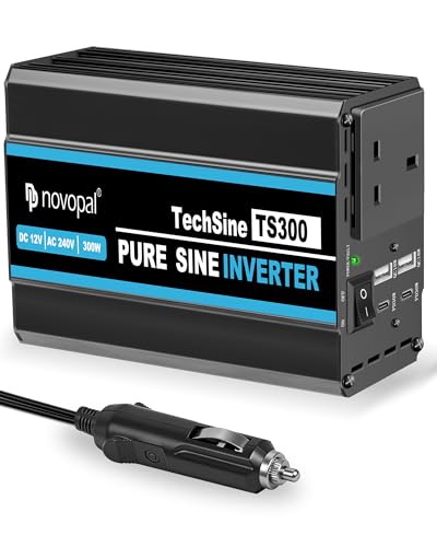 Image of NOVOPAL 300W Pure Sine Wave Inverter 12V DC to 240V AC,Car inverter