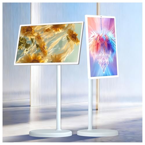 WEICNE 21,5/24/27/32 Téléviseur Intelligent Portable Full HD 1080p/4k De Deuxième Génération, Android Os, 4+64 Go/8+128 Go, Écran Tactile Orientable Et Entièrement Rotatif 27IN-8+128GB(1080P)