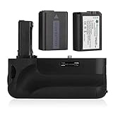 Powerextra VG-C1EM Battery Grip + 2-Pack High Capacity 1500mAh NP-FW50 Batteries Replacement for Sony Alpha A7/A7S/A7R Digital SLR Camera