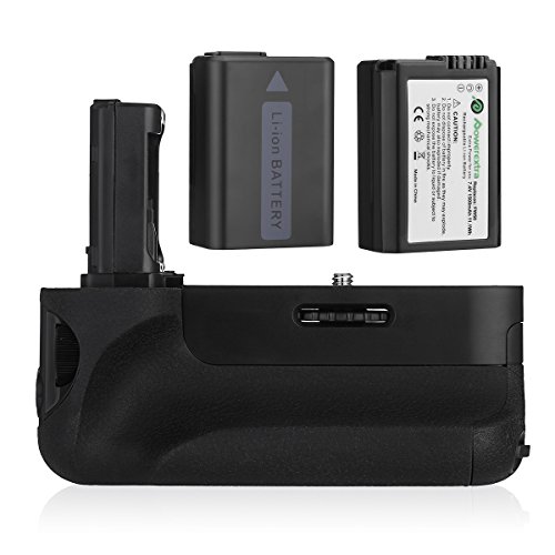 Powerextra VG-C1EM Battery Grip + 2-Pack High Capacity 1500mAh NP-FW50 Batteries Replacement