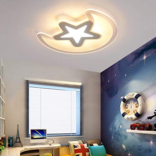 Lustre plafonnier LED 52cm pour chambre fille garçon luminaire acrylique dimmable