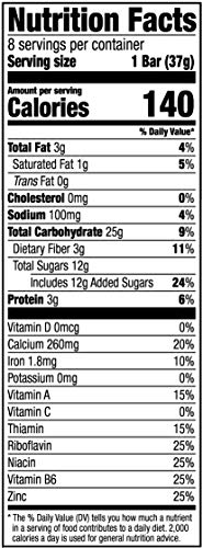 Amazon Brand - Happy Belly Fruit & Grain Cereal Bars Strawberry, 1.03 Oz, 8 Count #TOP4