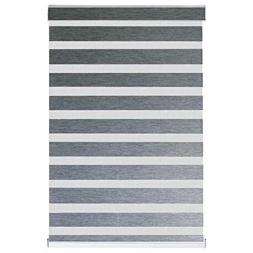 Image of ZEBRA BLINDS Polyester Curtain for Windows Or Outdoor Decor, Grey, W165 X H200 CM