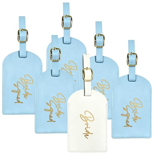 TeamBride Bridesmaid Proposal Gifts Set of 6, Bride Squad Luggage Tags by TeamBride - Used condition - US$15.01