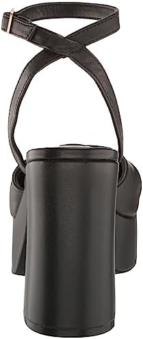 Steve Madden Women's Caelan Heeled Sandal, Black Leather, 6.5 | Image 2