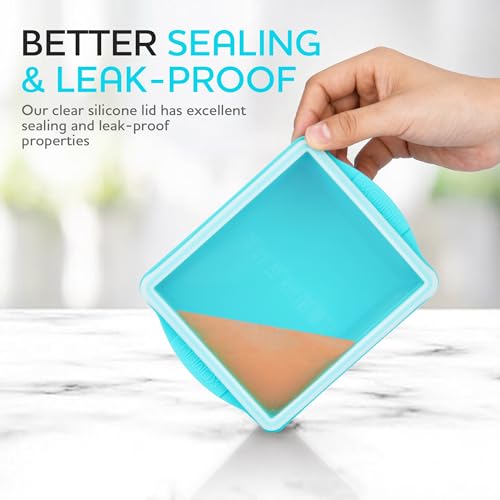 Image of Xomoo 2 Cup Silicone Freezer Trays with Lids, Silicone Soup Freezer Molds - Leakproof, BPA-Free, Stackable, Microwave & Dishwasher Safe, Perfect for Soups, Sauces, Meal Prep, and Baked Goods - 4 Pack