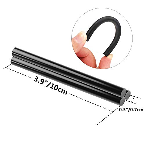 ENPOINT 72 Pack Black Hot Glue Sticks Bulk, 0.27x4\" Mini Hot Glue Sticks for Car Dent Repair Handmade DIY Art Craft Home Office Project Craftwork Fix & Repairs