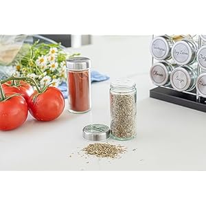 Orii 20 Jar Spice Rack Stainless Steel Filled with Spices - Standing Rack Shelf Holder & Countertop Spice Rack Tower Organizer for Kitchen Spices with Spice Refills for 5 Years Orii 20 Jar Spice Rack Stainless Steel Filled with Spices Standing Rack Shelf Holder Countertop Spice Rack Tower Organizer for Kitchen Spices with Spice Refills for 5 Years