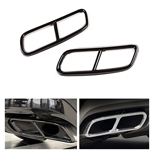 Tubo de escape negro brillante para coche: embellecedor trasero de 2 unidades compatible con Q7 2