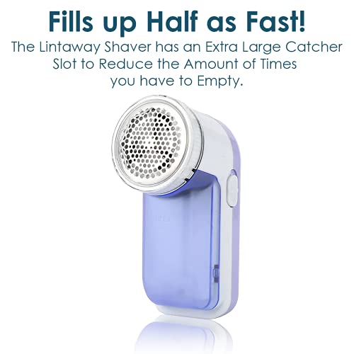 Larger Sized Electric Lint Bobble Remover and Fabric Shaver GC20010 with Free Extra Blade and More Powerful, Multi-Use De Fluffer and De Bobbler Machine for Clothes and More - 8