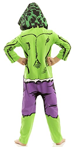 Marvel Avengers Hulk Toddler Boys Zip Up Cosplay Coverall 5T - image 6