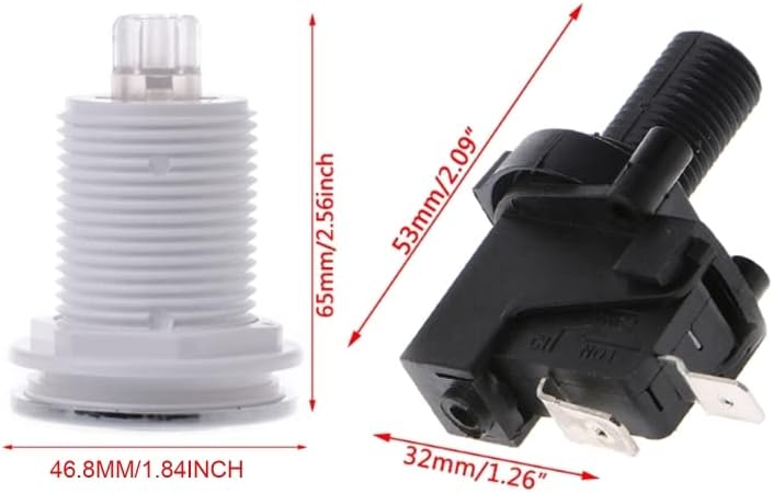 Miniatura 2 de Bañera Spa Residuos Eliminación de basura Auto-Bloqueo Interruptor de aire Pulsador Manguera de aire G2AB