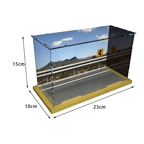 Vitrine en acrylique avec socle en bois boîte protection